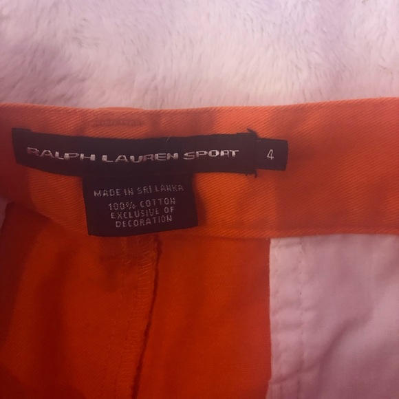 NWOT- Ralph Lauren Orange shorts - Picture 6 of 8